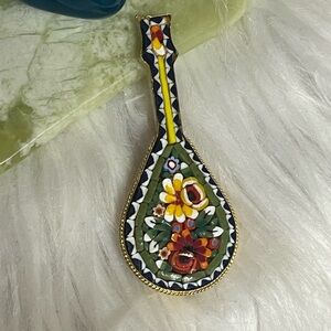 Vintage Mosaic Mandolin Brooch